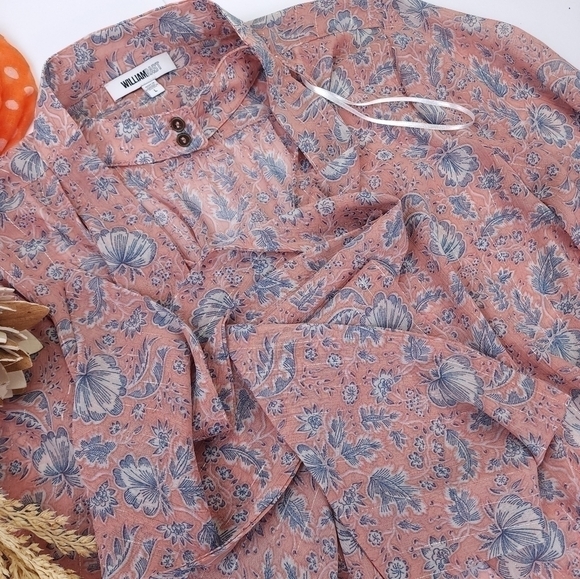 William Rast Boho Floral Top Sz L - Picture 13 of 16